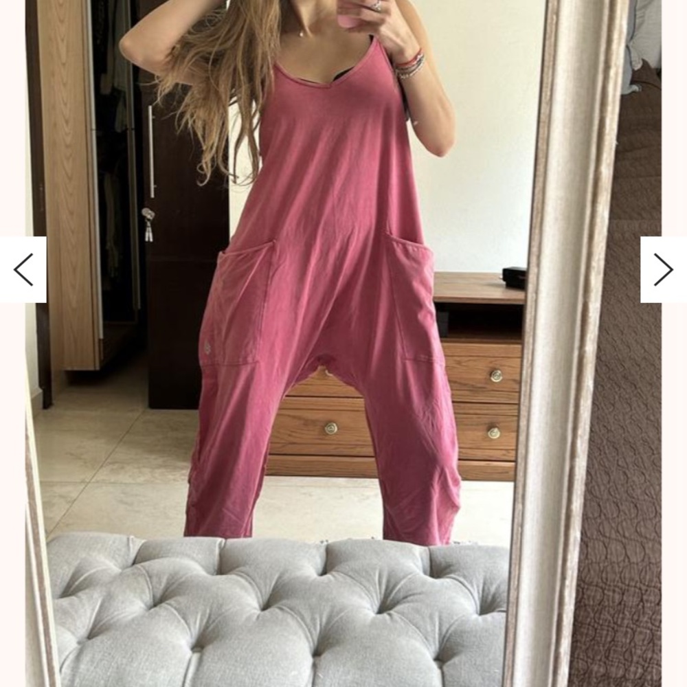 free people hot shot pink onesie size medium
